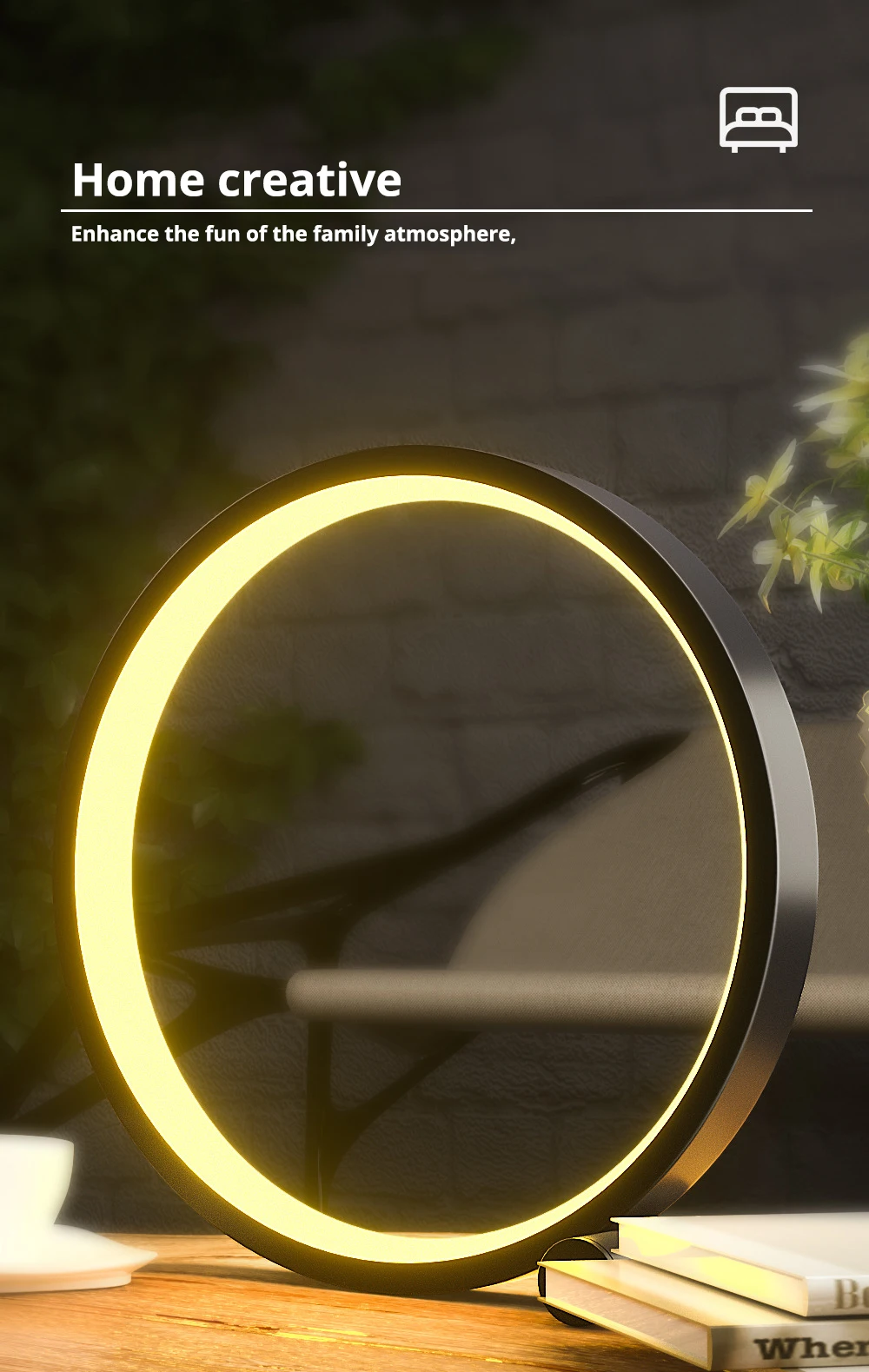 Creative RC Circular LED Night Light