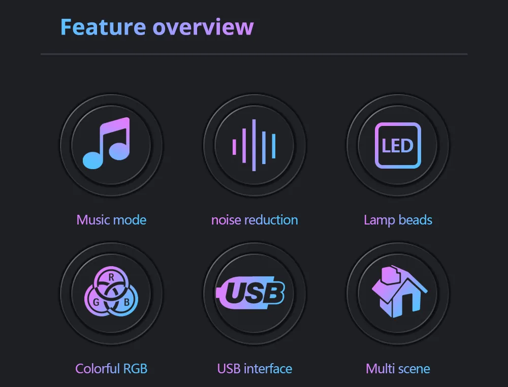 Creative RC Circular LED Night Light