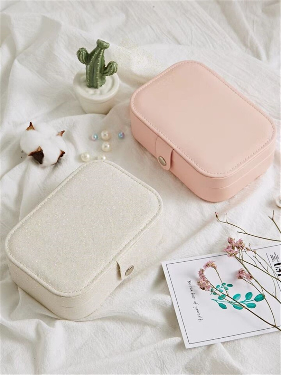 Portable PU Leather Jewelry Storage Box