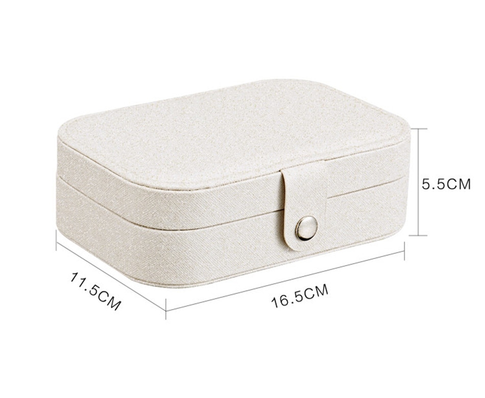 Portable PU Leather Jewelry Storage Box
