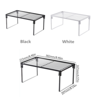 Storage Shelf Rack in Black and White