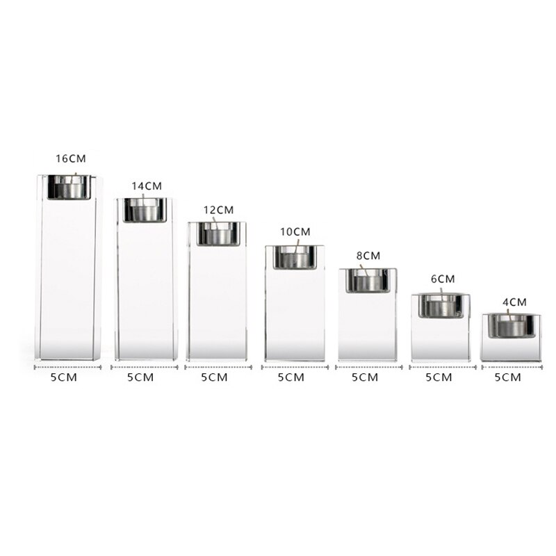 Transparent Crystal Table Candle Holder