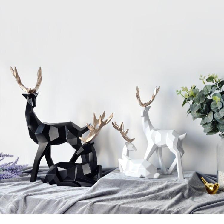 Abstract Deer Figurines Pair