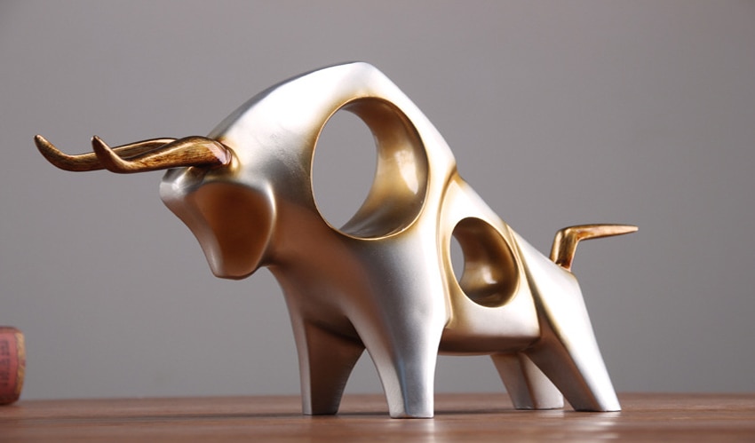 Abstract Ox Decorative Figurine