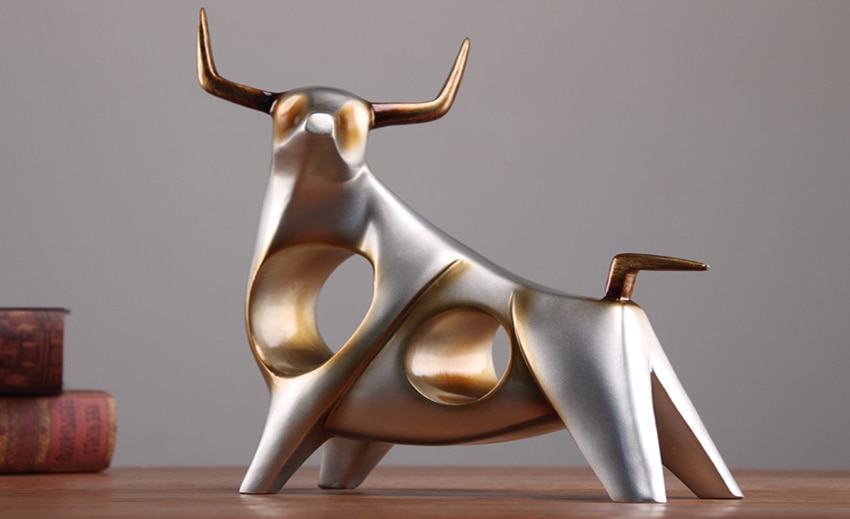 Abstract Ox Decorative Figurine
