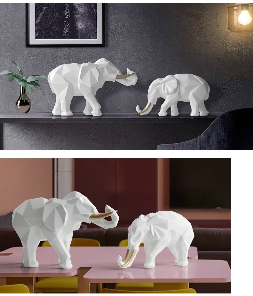 Abstract Elephant Figurines
