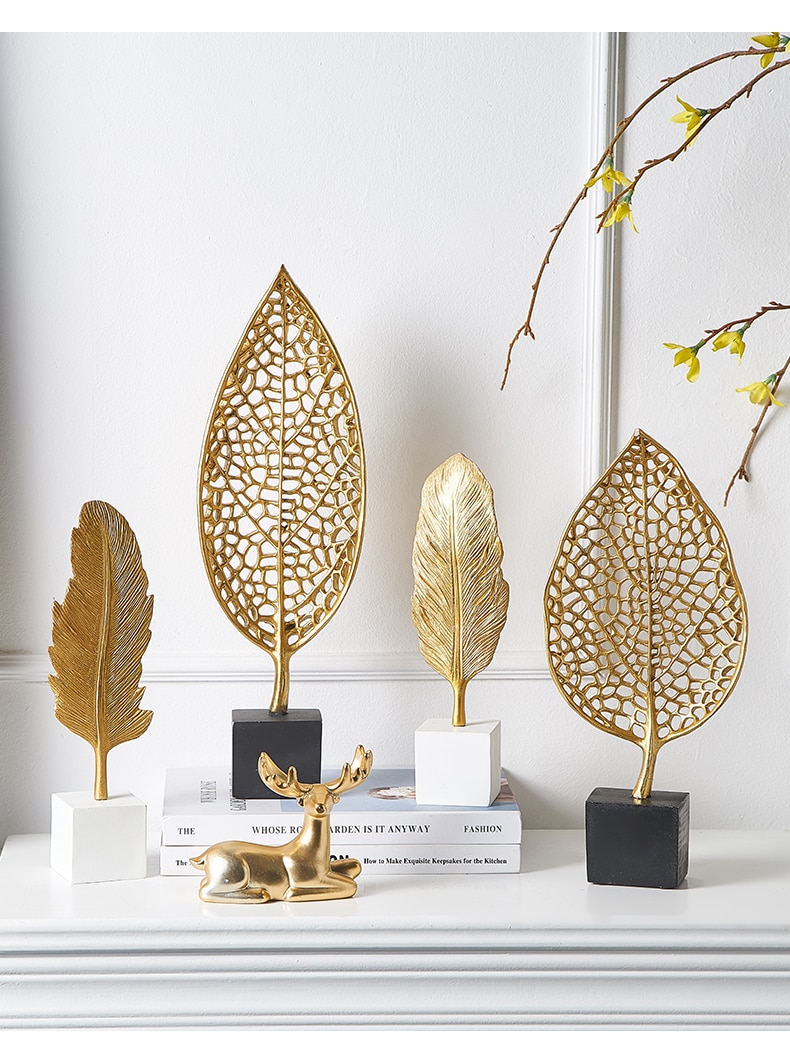 Golden Leaf Figurine