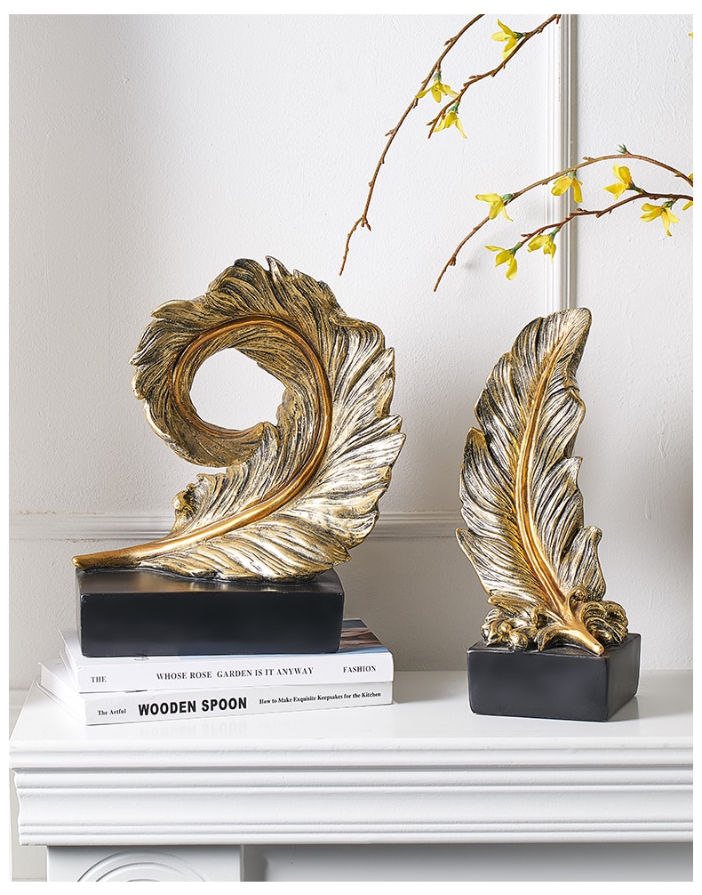 Golden Leaf Figurine