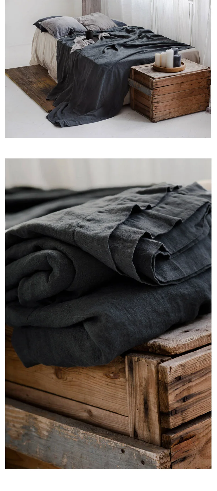 Nordic Style Linen Bedding Set