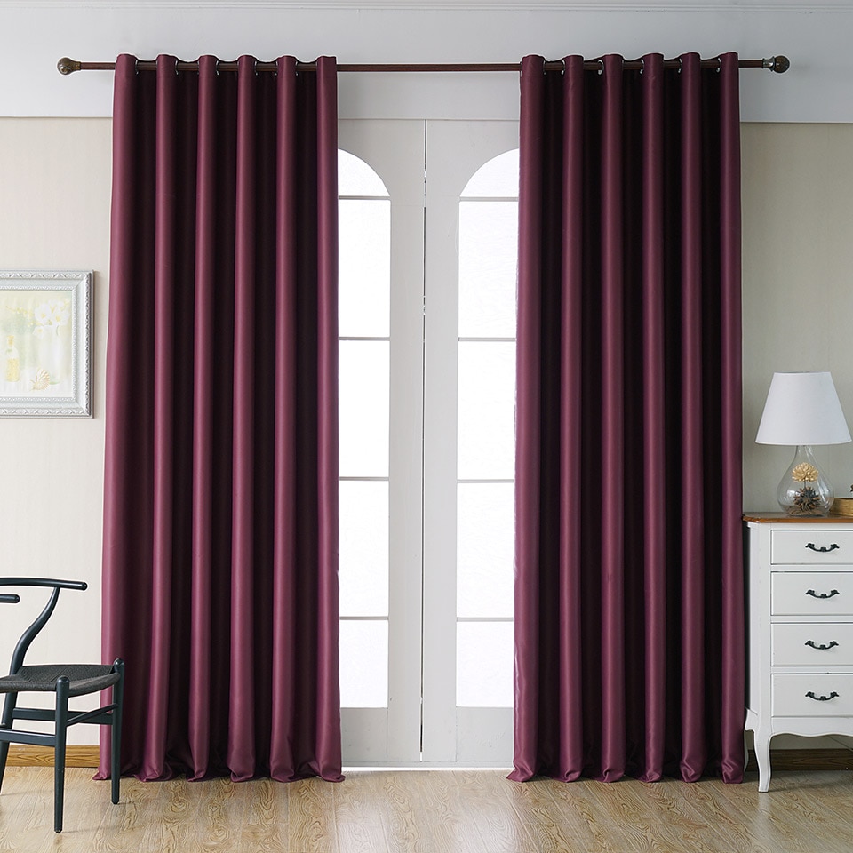 Modern Plain Curtains for Living Room