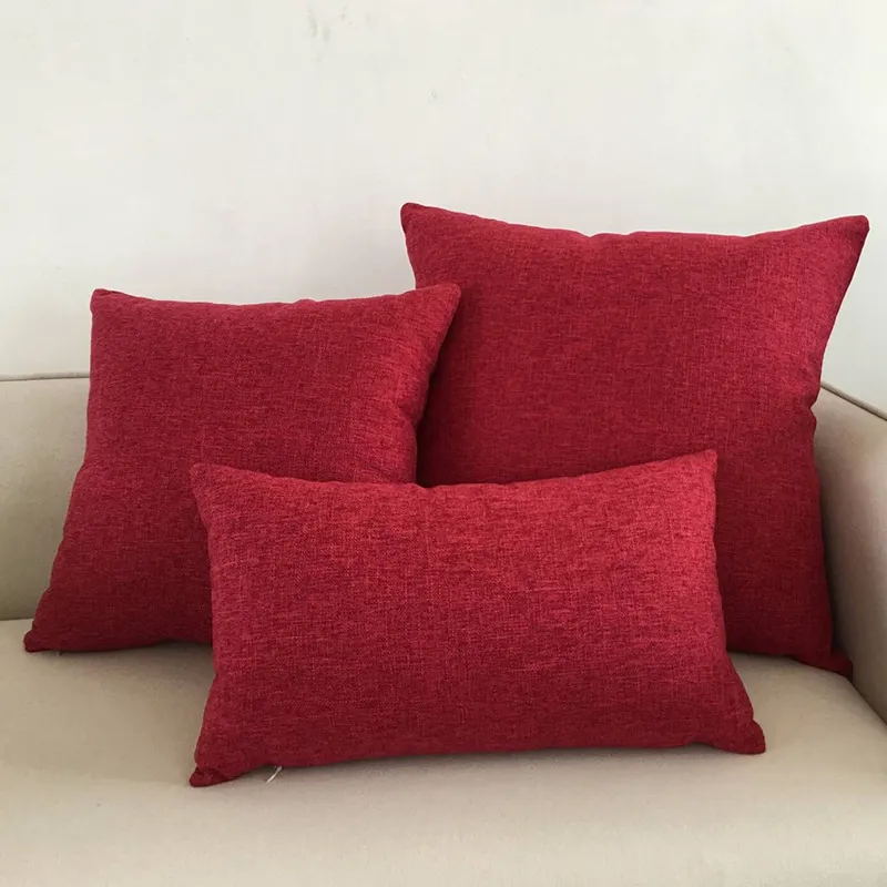 Solid Color Sofa Cushion Cover