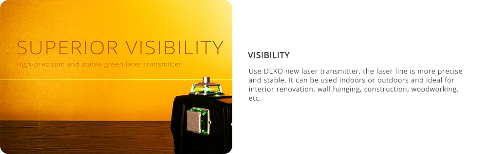 Auto Self-Leveling 3D Green Laser