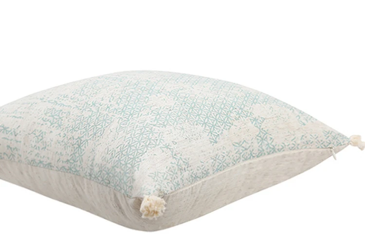 Vintage Patterned Cushion Cover with Fringe