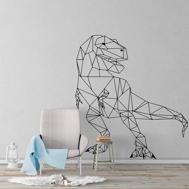 Geometric Dinosaur T-Rex Wall Sticker