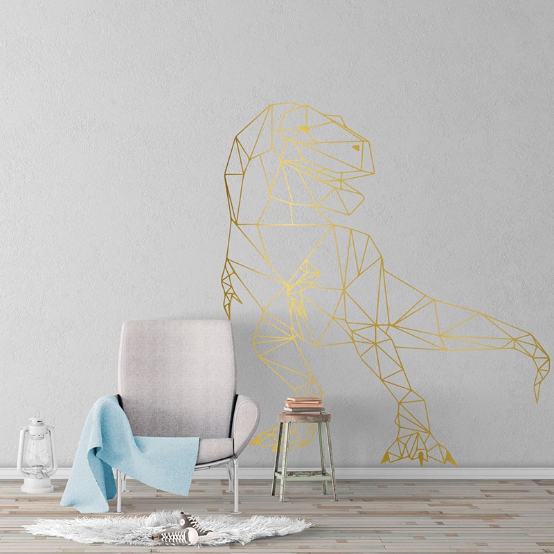 Geometric Dinosaur T-Rex Wall Sticker