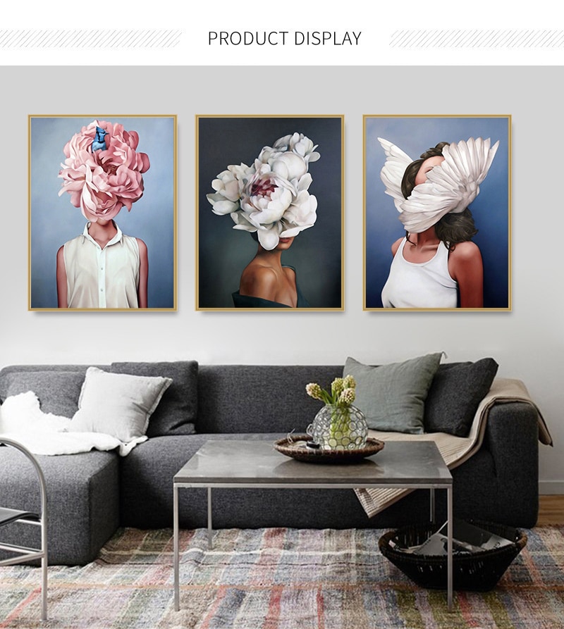 Flower Lady Canvas Poster