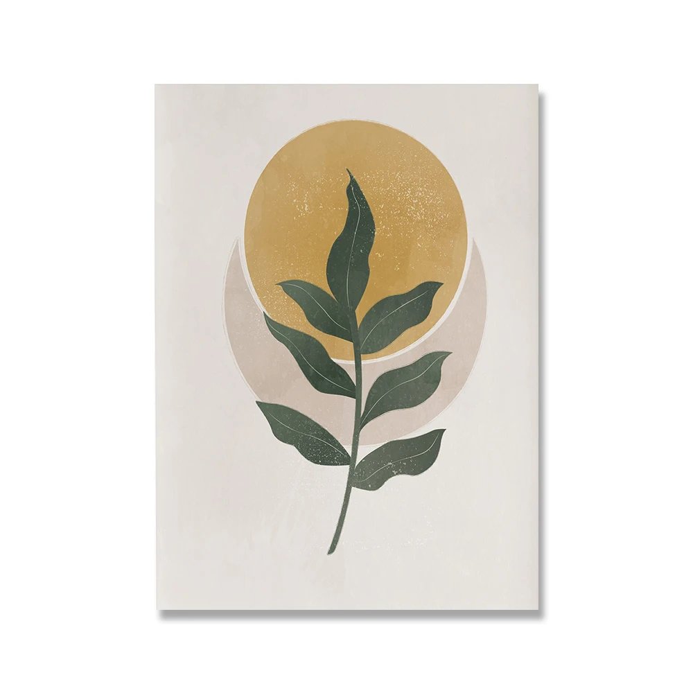 Abstract Sun and Flowers Art Poster