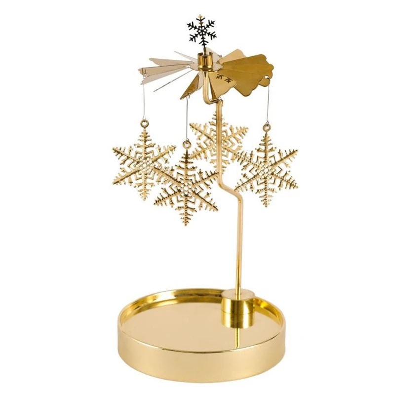 Rotating Romantic Metal Candle Holder