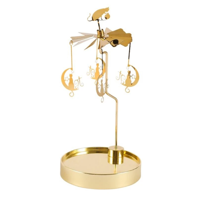 Rotating Romantic Metal Candle Holder