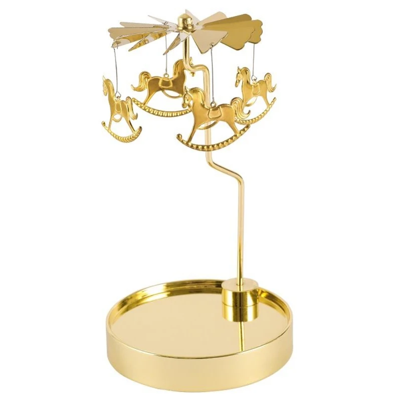 Rotating Romantic Metal Candle Holder
