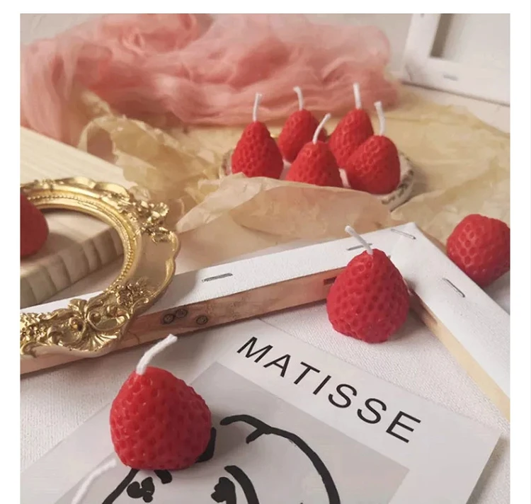 Set of Little Strawberry Candles
