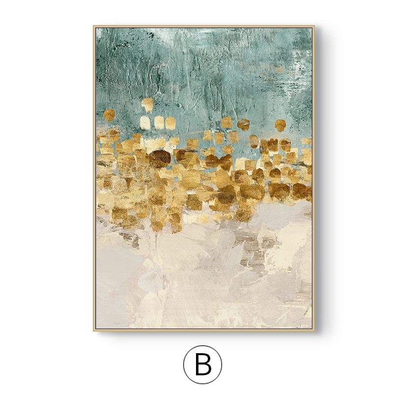 Gold and Mint Canvas Poster
