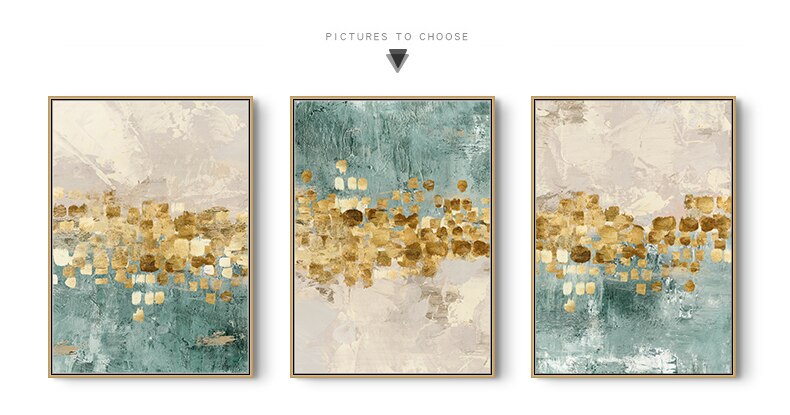 Gold and Mint Canvas Poster