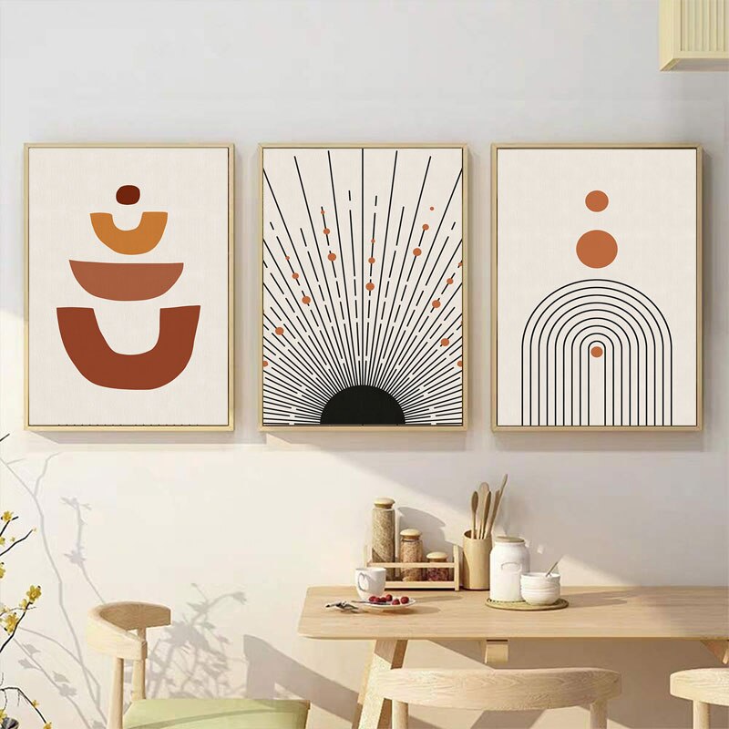 Sun Illustration Nordic Style Canvas Poster