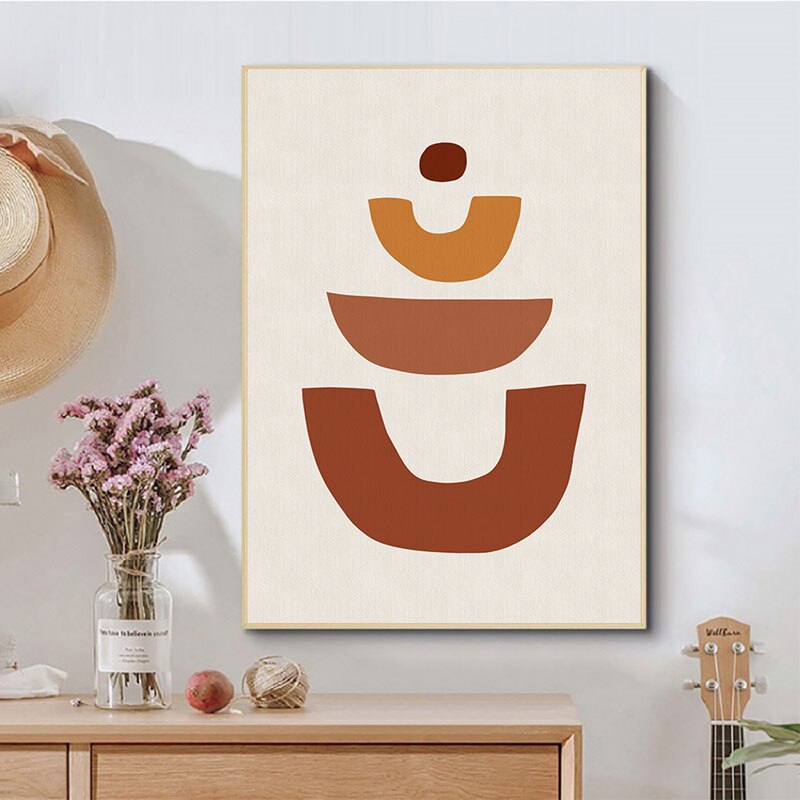 Sun Illustration Nordic Style Canvas Poster