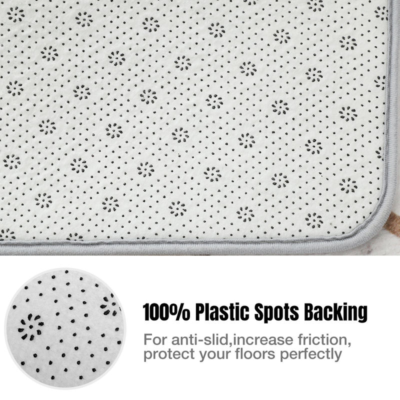 Velvet Geometric Carpet for Bedroom