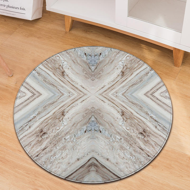 Marble Round Carpet for Bedroom
