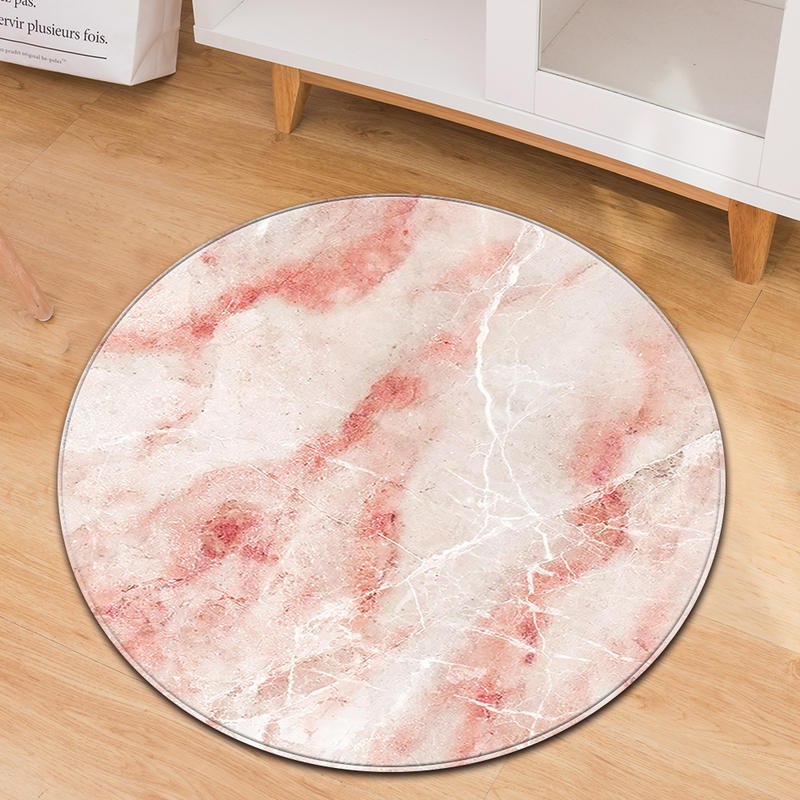 Marble Round Carpet for Bedroom