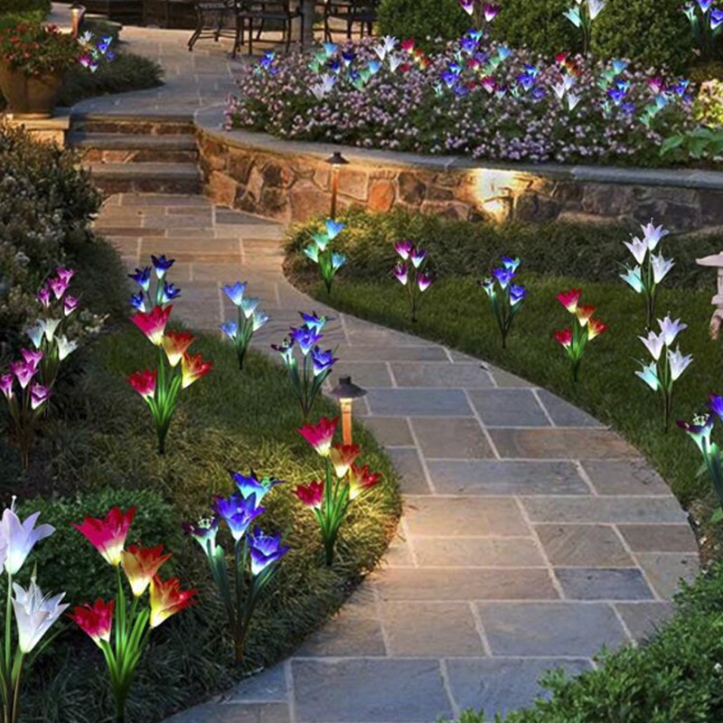 Outdoor Solar Flower Shaped Lamp