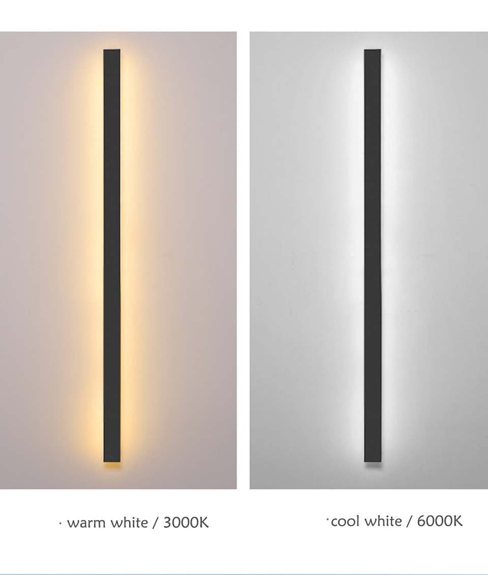 Long Waterproof Outdoor Wall Lamp