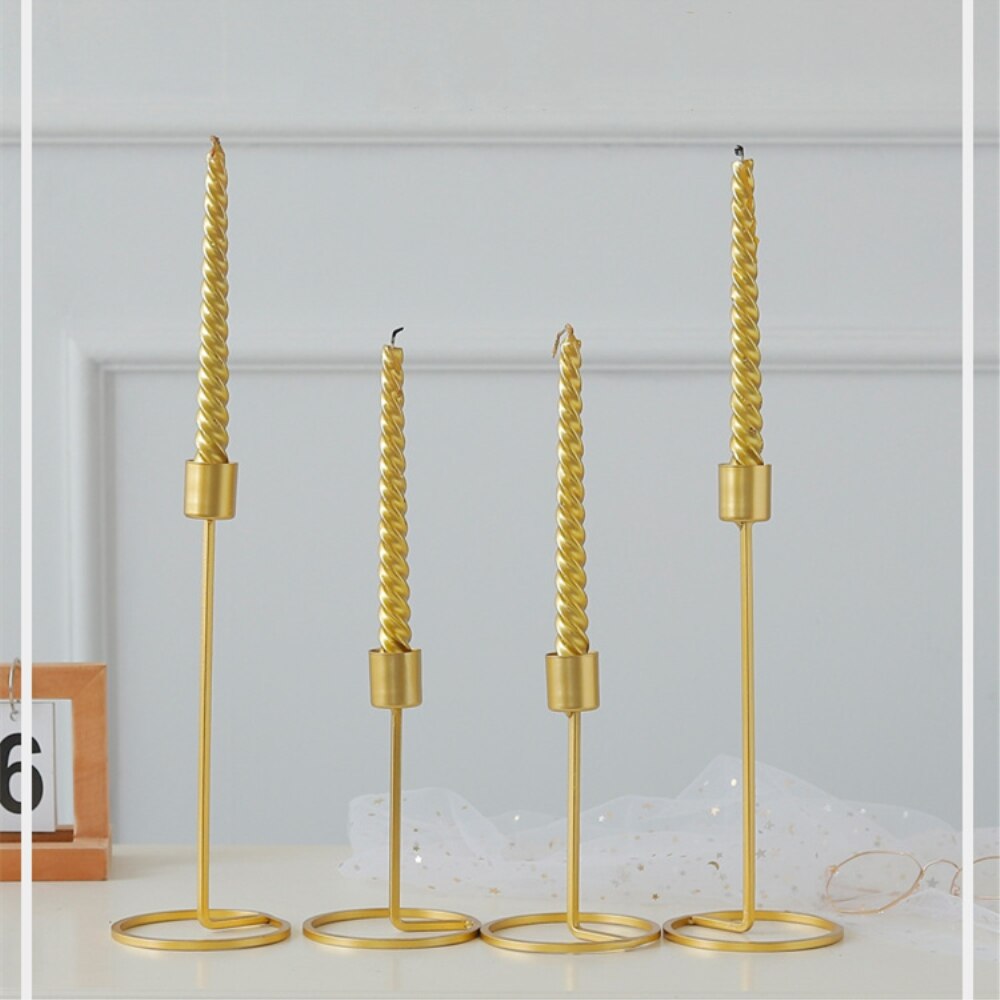 Metal Candle Holders Set 2 pcs