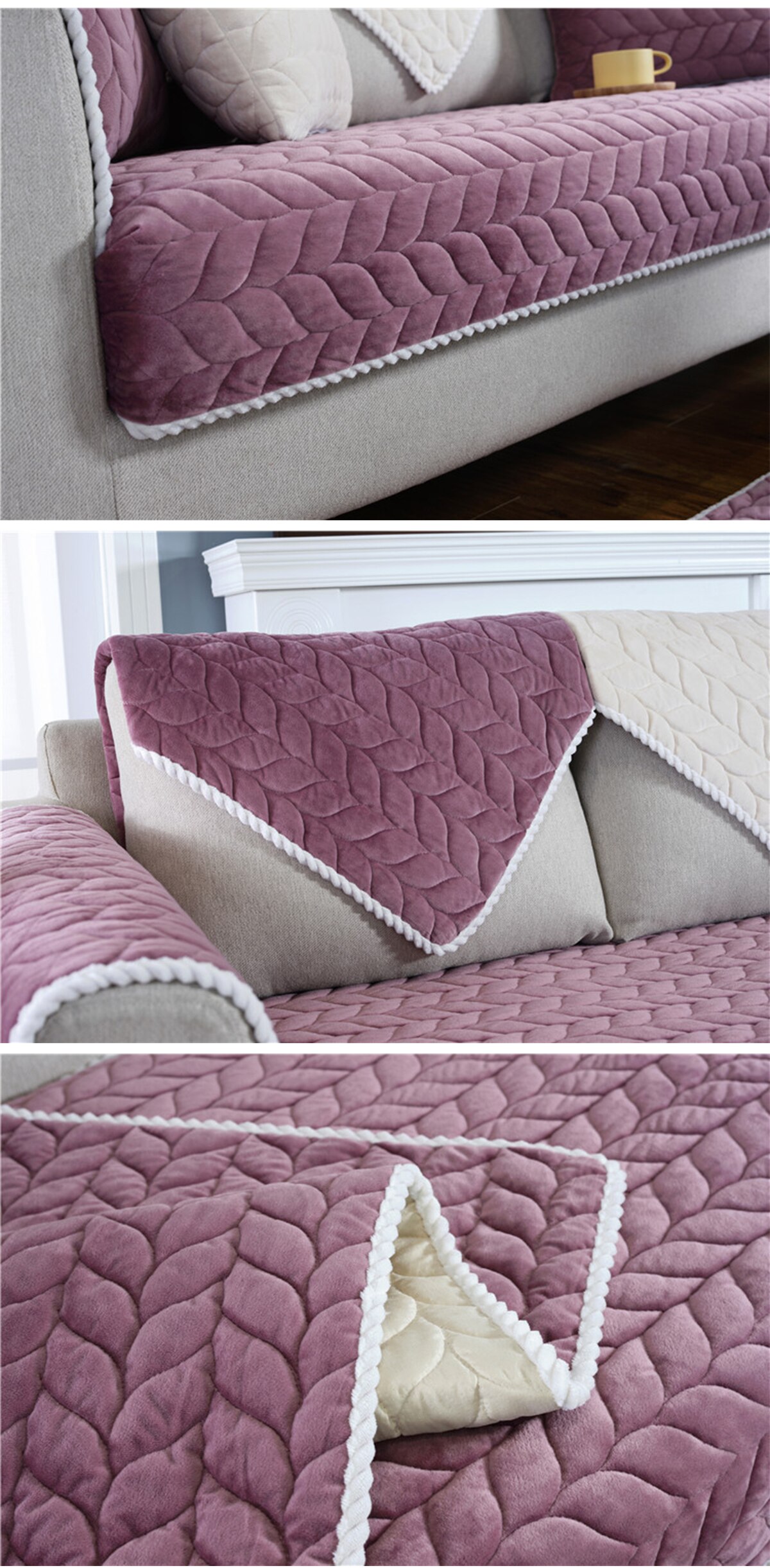 Solid Washable Sofa Cover