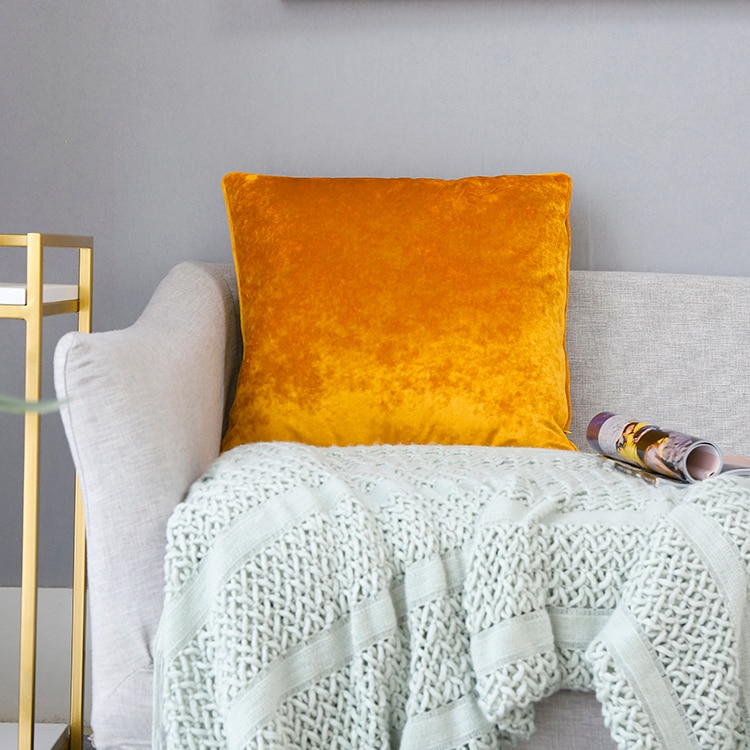 Warm Tones Plush Cushion Cover