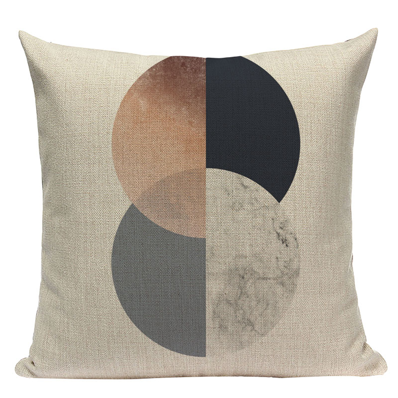 Geometric Black & Blue Cushion Cover