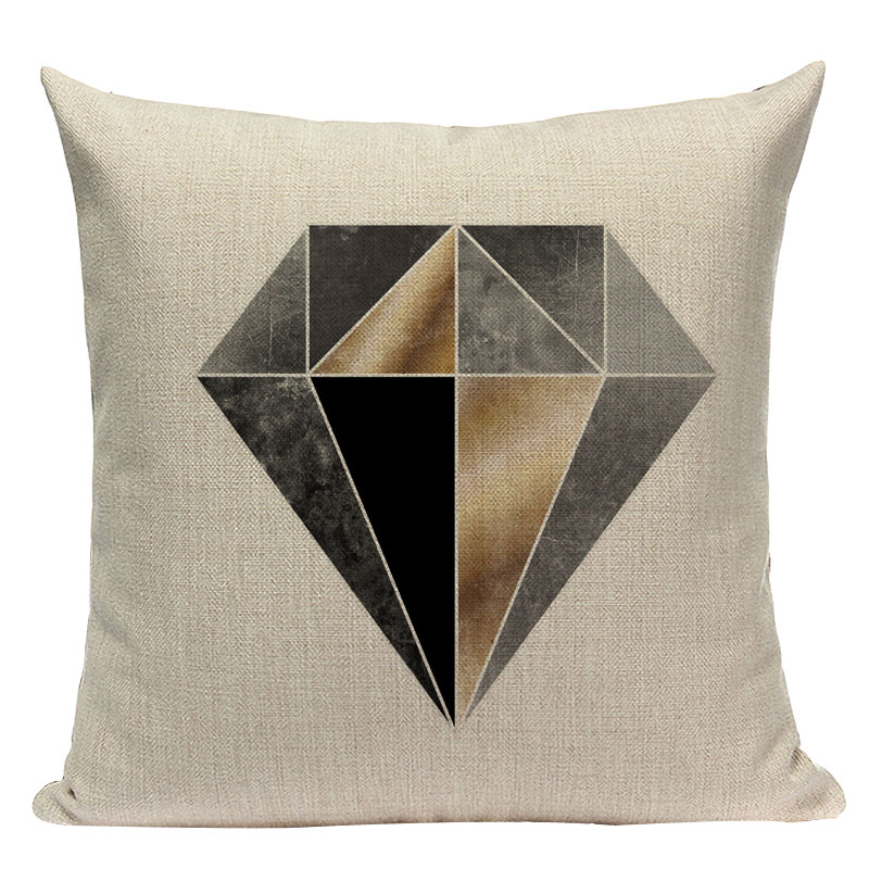 Geometric Black & Blue Cushion Cover