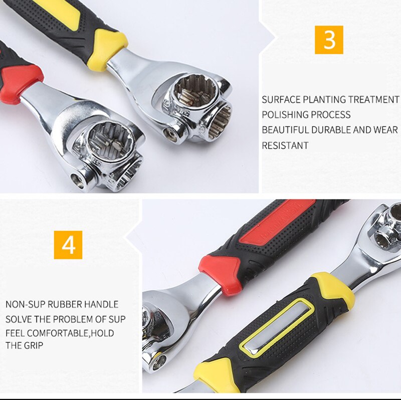 Universal Socket Wrench with Spline Bolts