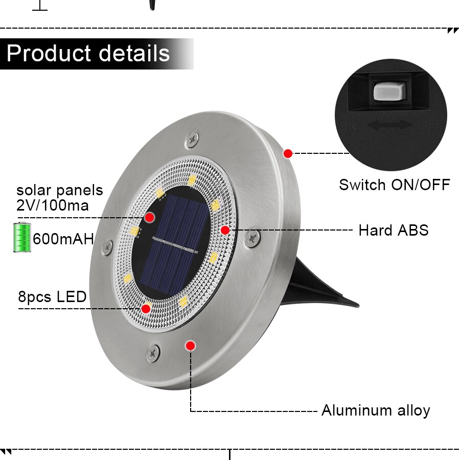 Colorful Waterproof LED Solar Light for Garden