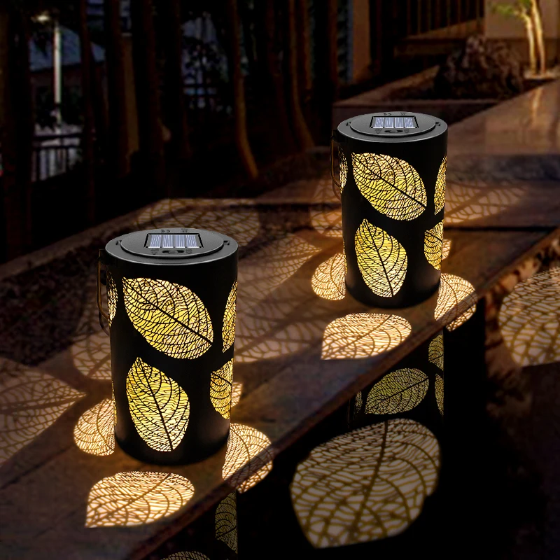 Outdoor Waterproof Leaf Printed Solar Light
