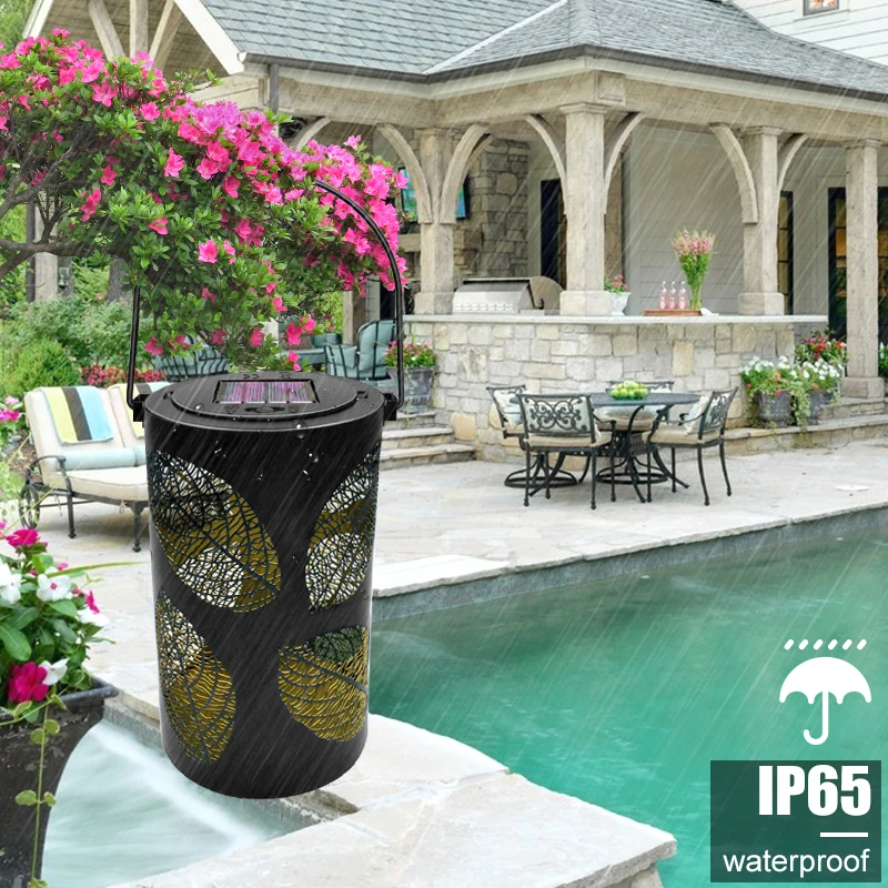 Outdoor Waterproof Leaf Printed Solar Light