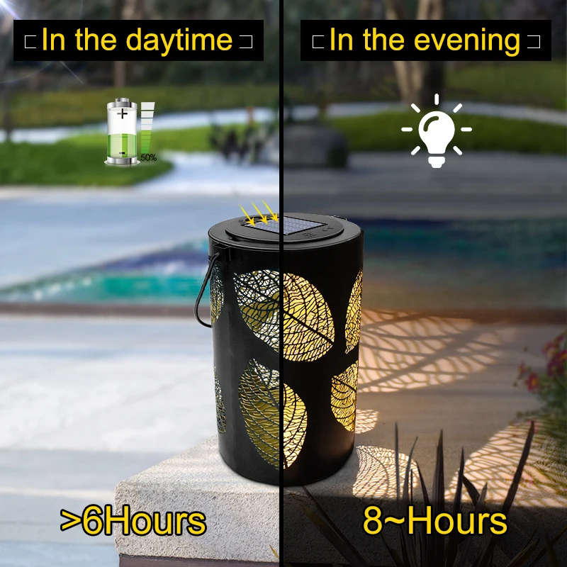 Outdoor Waterproof Leaf Printed Solar Light
