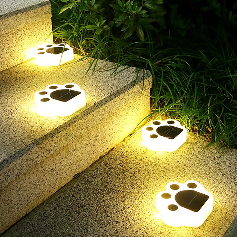Solar Decorative Paw Printed Light