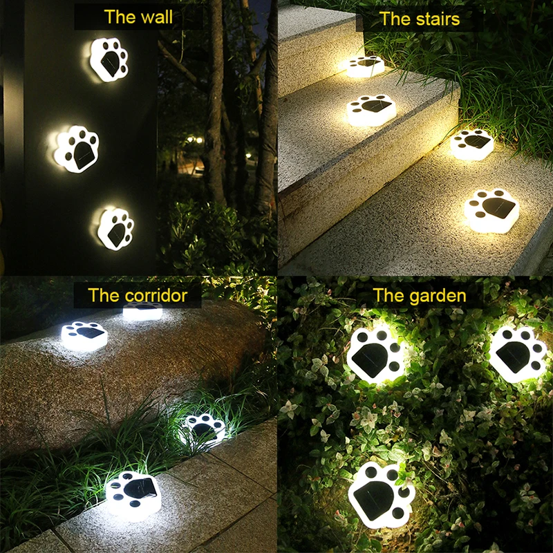 Solar Decorative Paw Printed Light