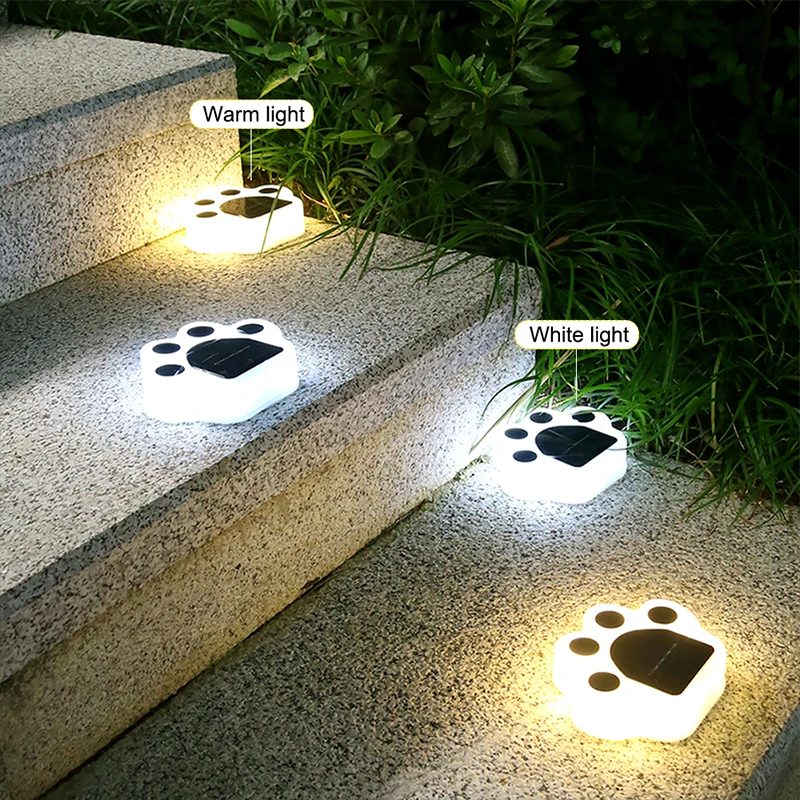 Solar Decorative Paw Printed Light